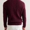 Slim-Fit Cable-Knit Wool and Cashmere-Blend Sweater - BK Slim-Fit Cable-Knit Wool and Cashmere-Blend Sweater - BK