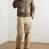 Distressed Shearling Bomber Jacket - OU Distressed Shearling Bomber Jacket - OU