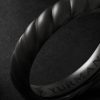Sculpted Cable Titanium Ring - CU