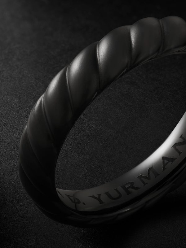 Sculpted Cable Titanium Ring - CU