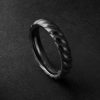 Sculpted Cable Titanium Ring