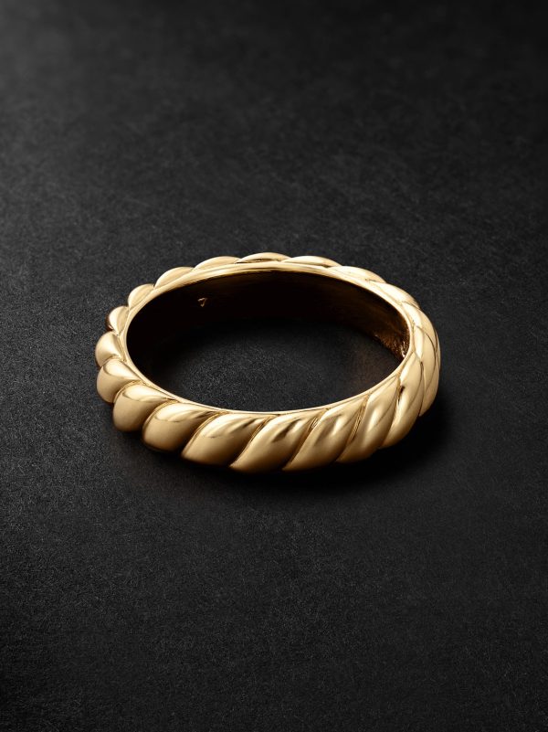 Sculpted Cable 18-Karat Gold Ring - BK Sculpted Cable 18-Karat Gold Ring - BK