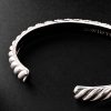 Sculpted Cable 18-Karat White Gold Diamond Cuff - BK Sculpted Cable 18-Karat White Gold Diamond Cuff - BK