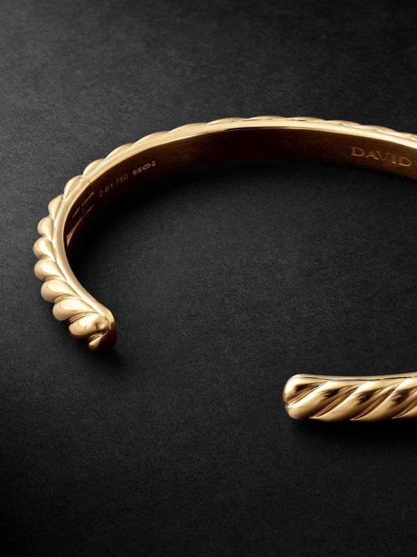 Sculpted Cable 18-Karat Gold Cuff - BK