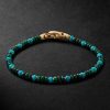 Spiritual Beads 18-Karat Gold, Malachite and Turquoise Beaded Bracelet Spiritual Beads 18-Karat Gold, Malachite and Turquoise Beaded Bracelet