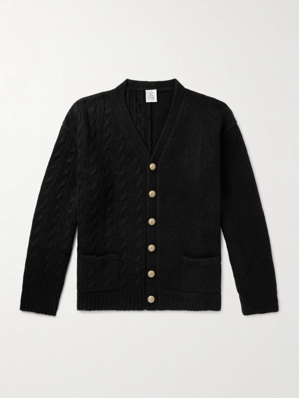 Oversized Cable-Knit and Ribbed Alpaca-Blend Cardigan Oversized Cable-Knit and Ribbed Alpaca-Blend Cardigan