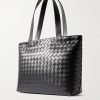 Avenue Small Intrecciato Leather Tote Bag - BK