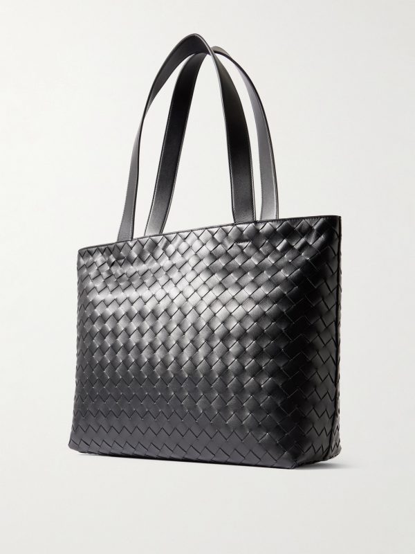 Avenue Small Intrecciato Leather Tote Bag - BK
