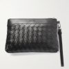 Intrecciato Leather Pouch - BK Intrecciato Leather Pouch - BK
