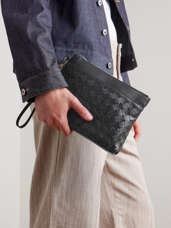 Intrecciato Leather Pouch - OU Intrecciato Leather Pouch - OU