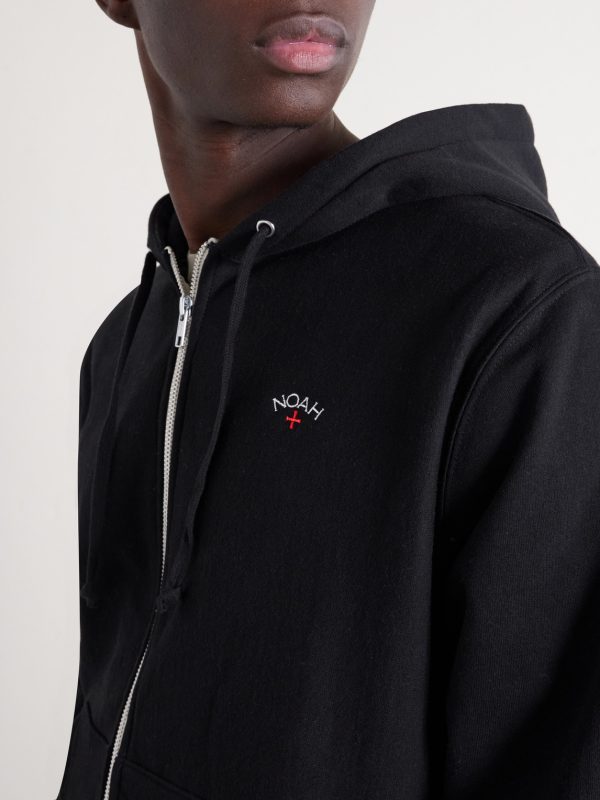 Logo-Embroidered Cotton-Jersey Zip-Up Hoodie - CU