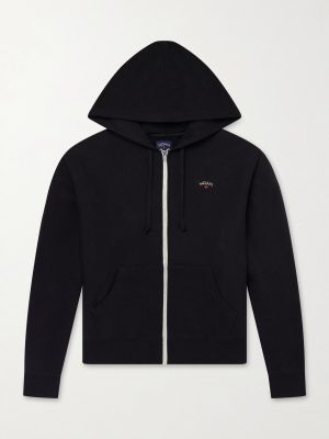 Logo-Embroidered Cotton-Jersey Zip-Up Hoodie Logo-Embroidered Cotton-Jersey Zip-Up Hoodie