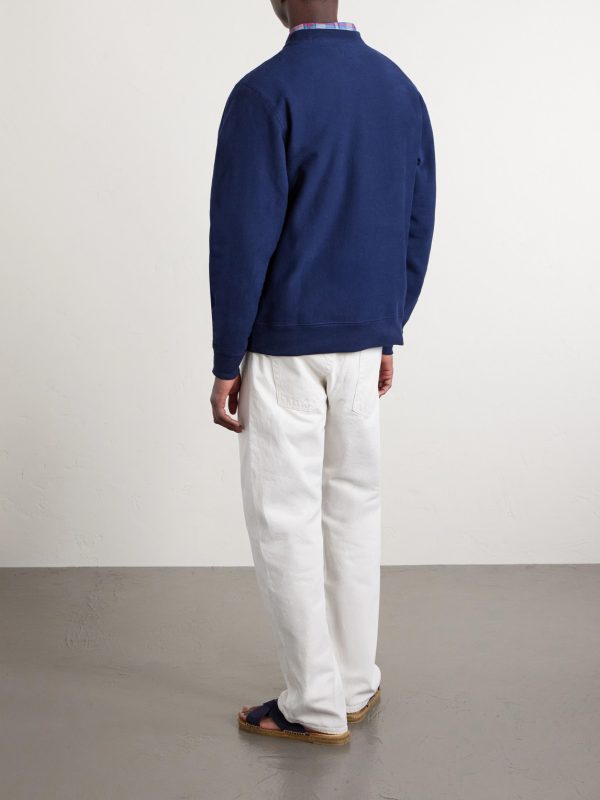 Logo-Embroidered Cotton-Jersey Sweatshirt - BK Logo-Embroidered Cotton-Jersey Sweatshirt - BK