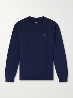Logo-Embroidered Cotton-Jersey Sweatshirt Logo-Embroidered Cotton-Jersey Sweatshirt