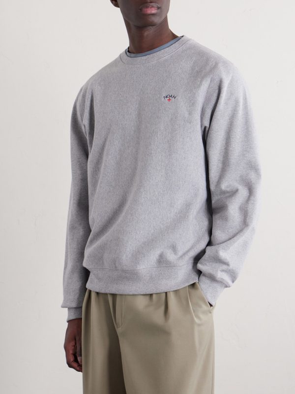 Logo-Embroidered Cotton-Jersey Sweatshirt - FR Logo-Embroidered Cotton-Jersey Sweatshirt - FR