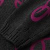 Kawii Cyber Logo-Flocked Distressed Metallic Cotton-Blend Sweater - CU Kawii Cyber Logo-Flocked Distressed Metallic Cotton-Blend Sweater - CU