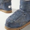 Shearling-Lined Trompe L'oeil Suede Boots - CU Shearling-Lined Trompe L'oeil Suede Boots - CU