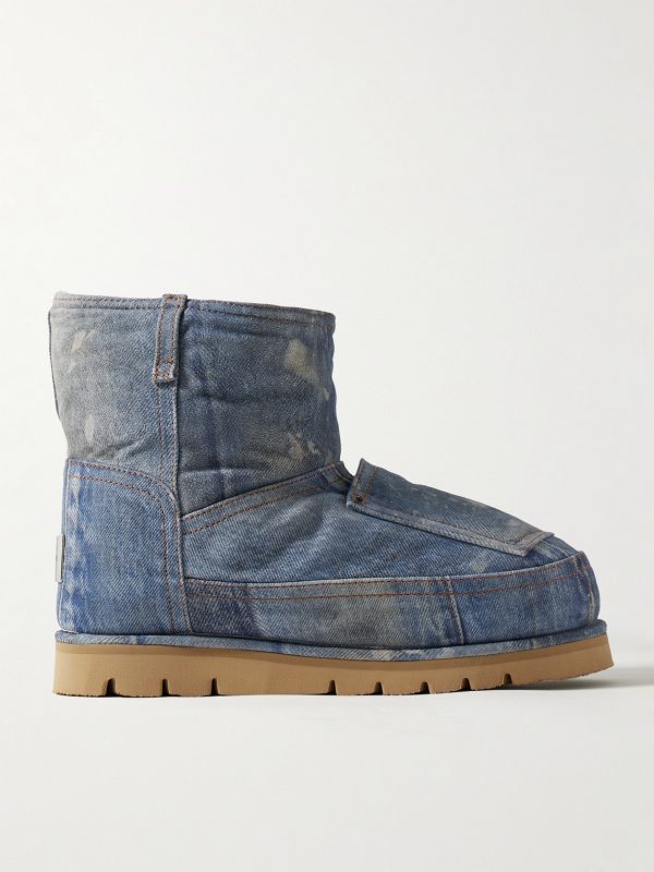 Shearling-Lined Trompe L'oeil Suede Boots Shearling-Lined Trompe L'oeil Suede Boots