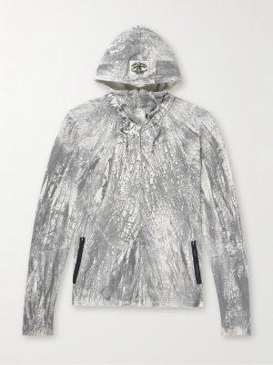 Appliquéd Printed Cotton-Jersey Zip-Up Hoodie