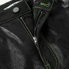 Lorgata Wide-Leg Panelled Logo-Embroidered Leather Trousers - E1