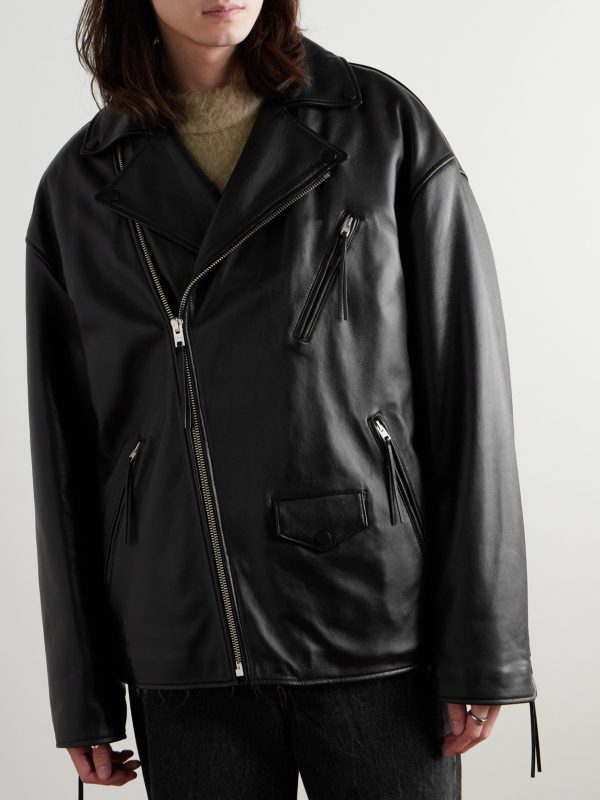 Leather Biker Jacket - FR Leather Biker Jacket - FR