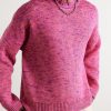 Metallic Ribbed-Knit Sweater - FR
