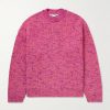 Metallic Ribbed-Knit Sweater