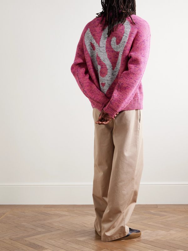 Metallic Ribbed-Knit Sweater - OU