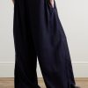 Wide-Leg Woven Sweatpants - BK
