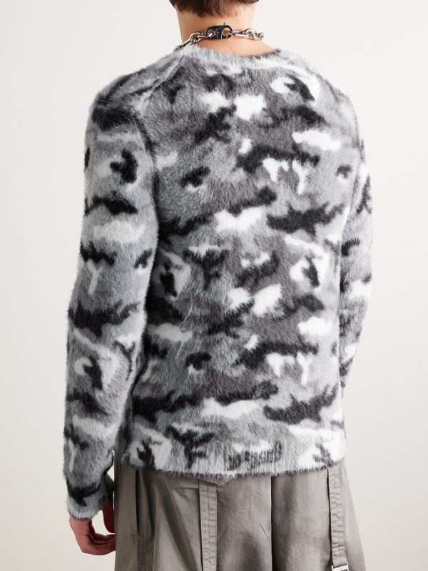 Kairossa Slim-Fit Camouflage Jacquard-Knit Sweater - BK Kairossa Slim-Fit Camouflage Jacquard-Knit Sweater - BK