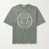 Exford Distressed Logo-Print Cotton-Blend Jersey T-Shirt Exford Distressed Logo-Print Cotton-Blend Jersey T-Shirt