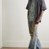 Exford Distressed Logo-Print Cotton-Blend Jersey T-Shirt - OU Exford Distressed Logo-Print Cotton-Blend Jersey T-Shirt - OU