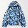 Skull Printed Padded Cotton-Twill Hooded Jacket