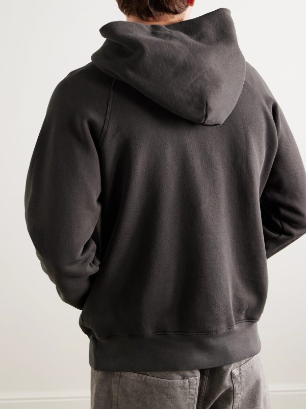 French Terry Cotton-Jersey Raglan Hoodie - BK French Terry Cotton-Jersey Raglan Hoodie - BK