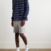 Straight-Leg Heavyweight Structured-Fleece Cotton-Jersey Drawstring Shorts - OU
