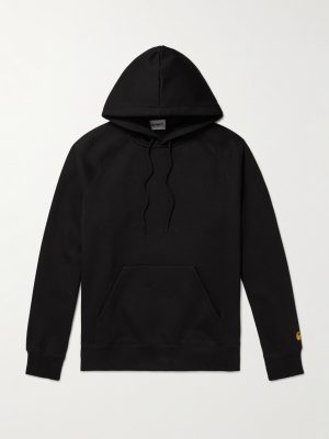 Chase Logo-Embroidered Cotton-Blend Jersey Hoodie Chase Logo-Embroidered Cotton-Blend Jersey Hoodie