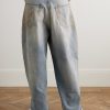 Straight-Leg Distressed Jeans - BK Straight-Leg Distressed Jeans - BK