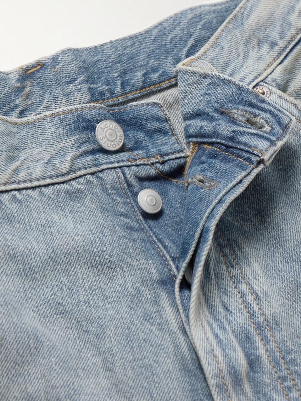 Straight-Leg Distressed Jeans - E1 Straight-Leg Distressed Jeans - E1