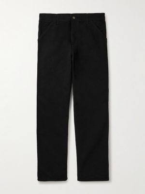 Single Knee Straight-Leg Organic Cotton-Canvas Trousers Single Knee Straight-Leg Organic Cotton-Canvas Trousers