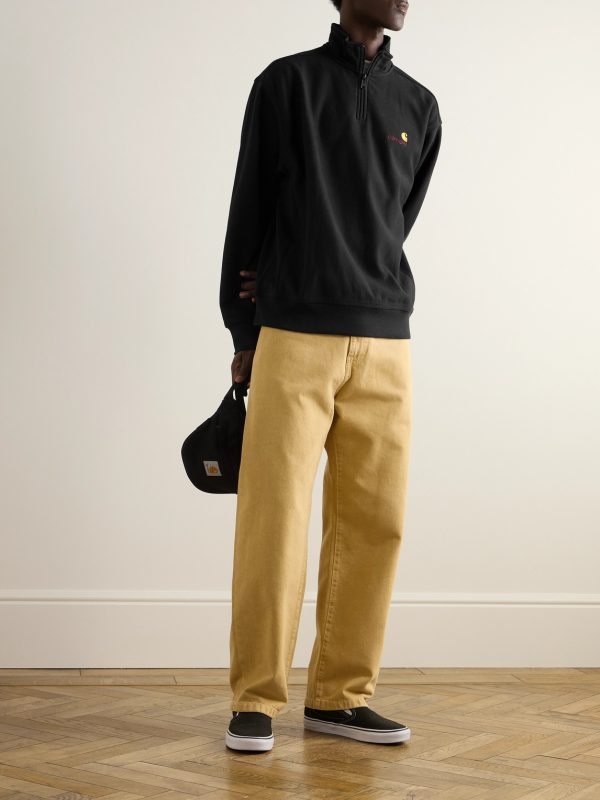 American Script Cotton-Blend Jersey Half-Zip Sweatshirt - OU