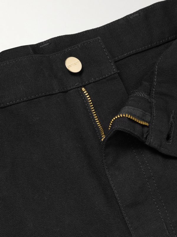 Double Knee Straight-Leg Cotton-Canvas Carpenter Trousers - E1