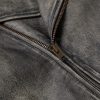 Logo-Embossed Leather Biker Jacket - CU Logo-Embossed Leather Biker Jacket - CU