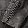 Logo-Embossed Leather Biker Jacket - E1 Logo-Embossed Leather Biker Jacket - E1
