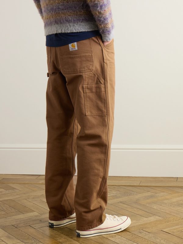 Double Knee Straight-Leg Cotton-Canvas Carpenter Trousers - BK Double Knee Straight-Leg Cotton-Canvas Carpenter Trousers - BK