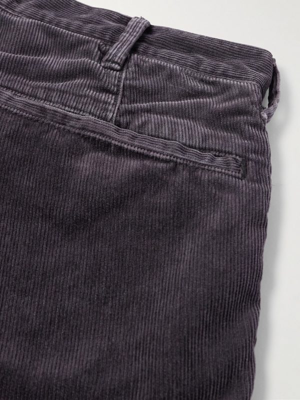 Straight-Leg Cotton-Blend Corduroy Shorts - CU Straight-Leg Cotton-Blend Corduroy Shorts - CU