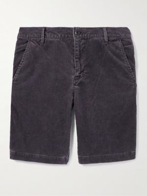 Straight-Leg Cotton-Blend Corduroy Shorts