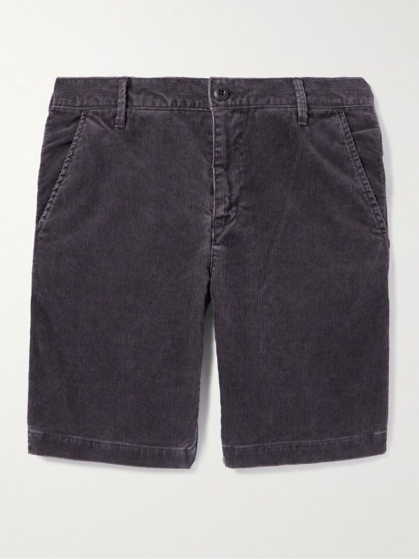 Straight-Leg Cotton-Blend Corduroy Shorts Straight-Leg Cotton-Blend Corduroy Shorts