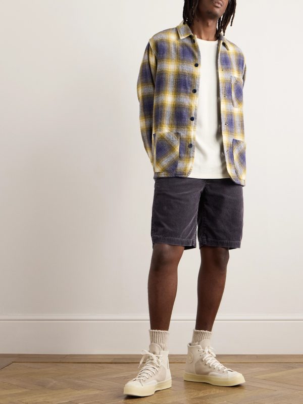 Straight-Leg Cotton-Blend Corduroy Shorts - OU Straight-Leg Cotton-Blend Corduroy Shorts - OU