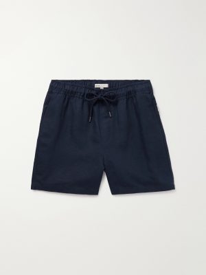 Air Straight-Leg Linen and Lyocell-Blend Drawstring Shorts Air Straight-Leg Linen and Lyocell-Blend Drawstring Shorts