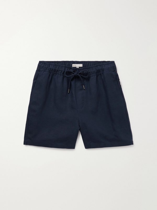 Air Straight-Leg Linen and Lyocell-Blend Drawstring Shorts Air Straight-Leg Linen and Lyocell-Blend Drawstring Shorts